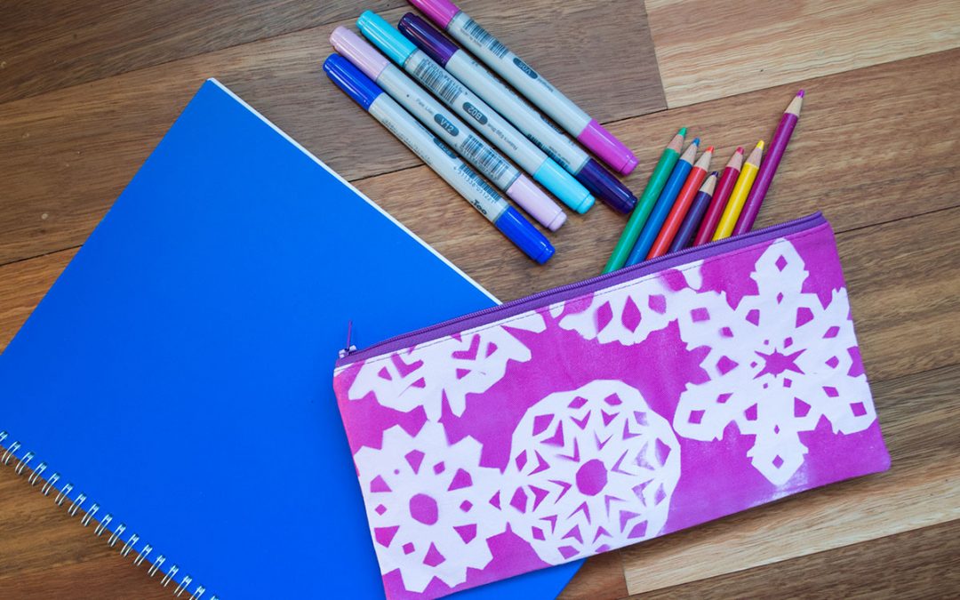 Tutorial – Inkodye Shadow-printed Pencil Case