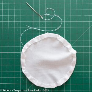 Fabric Button Puff brooch