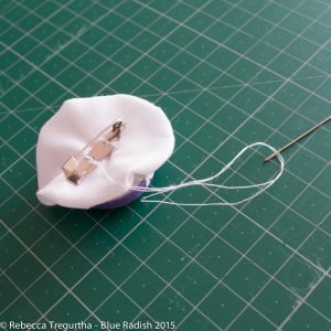 Fabric Button Puff Brooch image