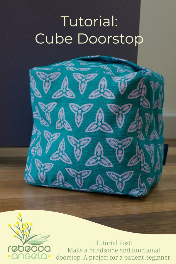 Cube Door Stop Tutorial Pinterest Image