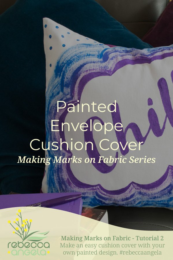 Painted Envelope Cushion Cover Pinterest Image