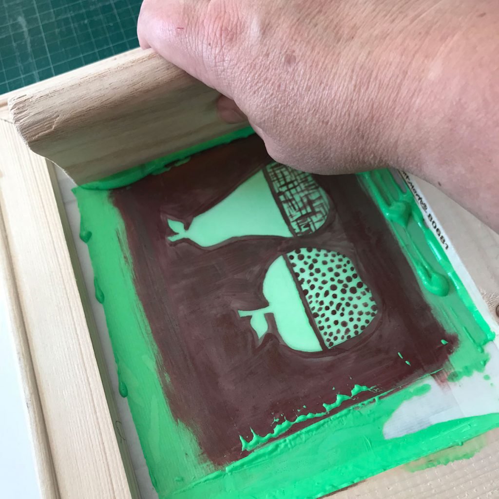 Screen Printing with Homemade Screen image