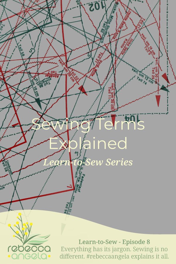 Sewing Terms Explained Pinterest Image