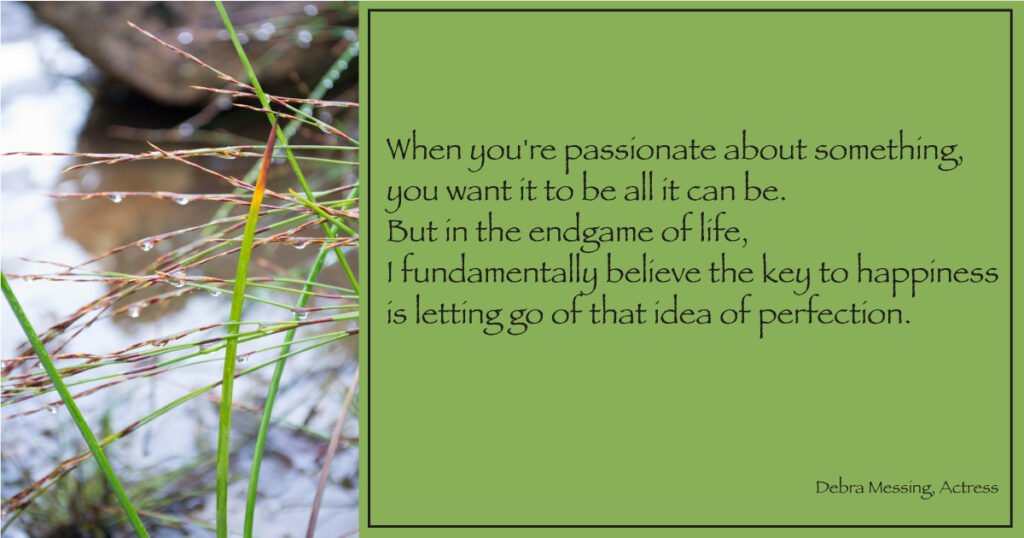 Letting go of perfectionism