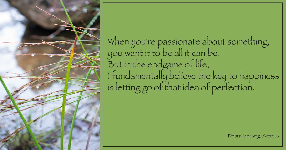 Letting go of perfectionism