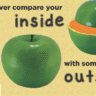 Insides, outsides. Apples, oranges image