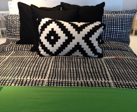 Geometric fabric design loveliness at Ikea