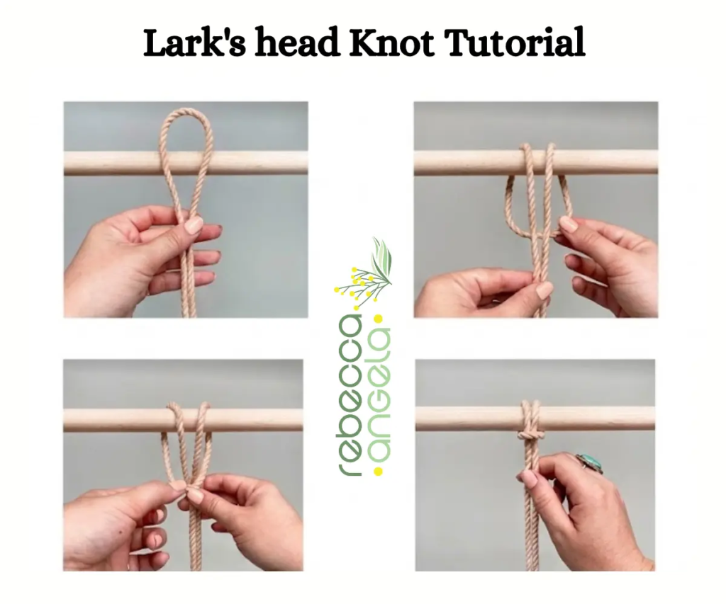 Lark's head Knot Tutorial images