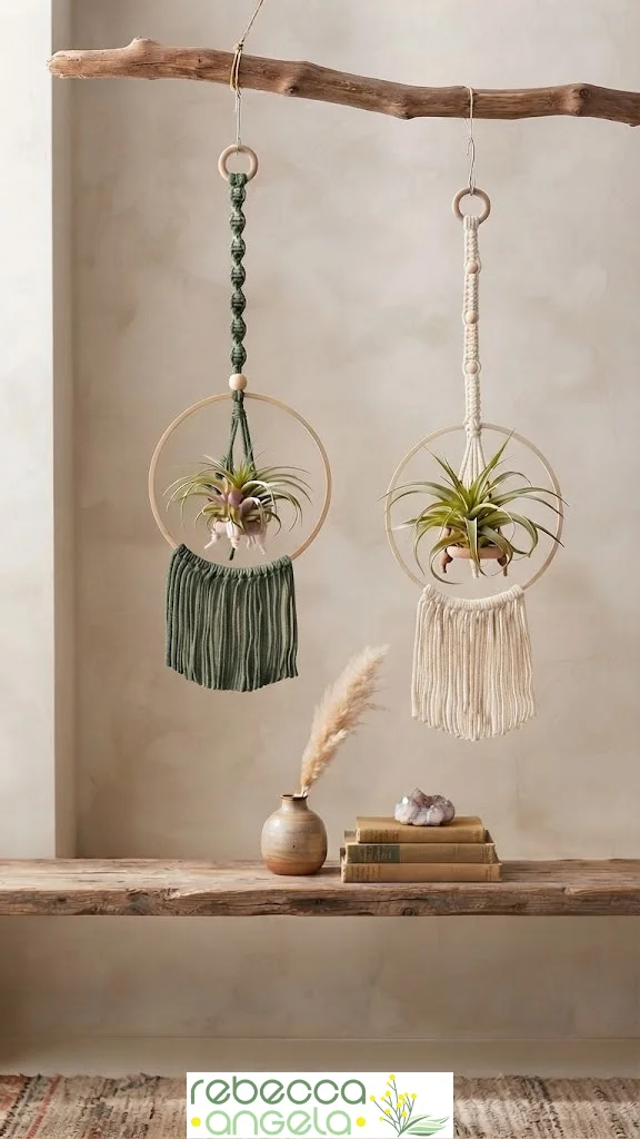 Macrame mini hanger for an air plant image