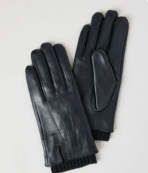 The Basque Leather Gloves in Black