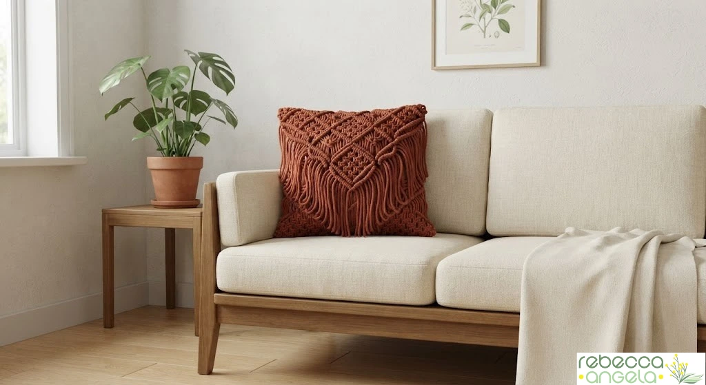 Macrame cushion cover front image