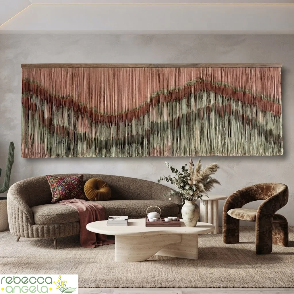 Macrame large statement wall hanging image