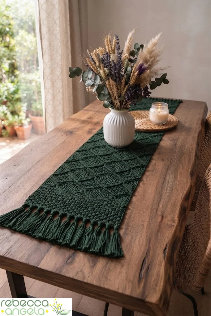 Macrame table runner image
