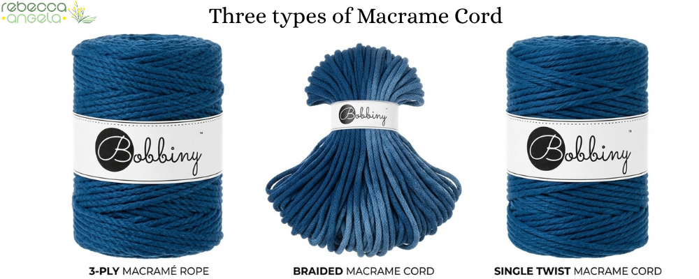 The three types of macrame cord images